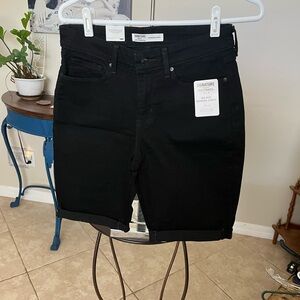 NWT Levi Strauss Signature Gold Black Cuffed Mid-Rise Bermuda Shorts 4 / 27